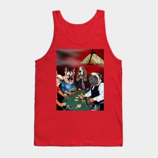 Four Dogs Playing Black Jack Tank Top